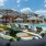 resort style pool with seating