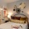 bedroom with bed and wall art